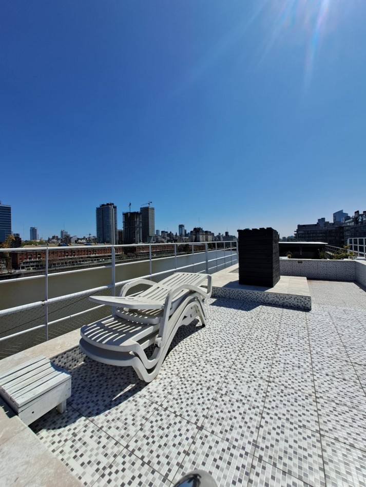 Alquiler Hermoso departamento 3 ambientes con balcon vista al dique ,  Edificio Crucero Puerto Madero.